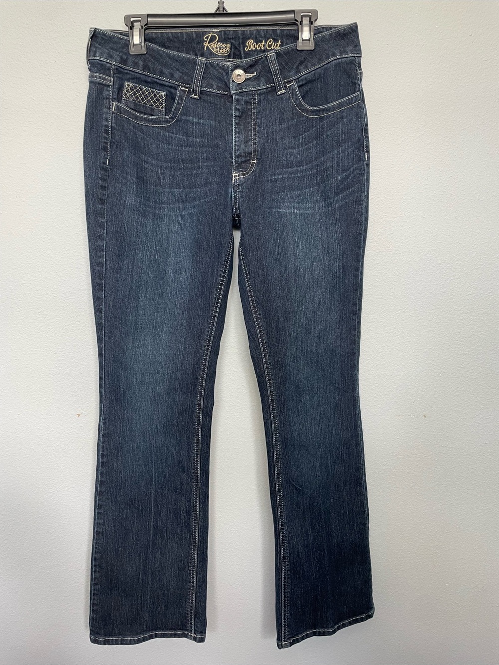 Rewash Size 12 Mid Rise Bootcut Jeans Dark Wash Stretch Y2K